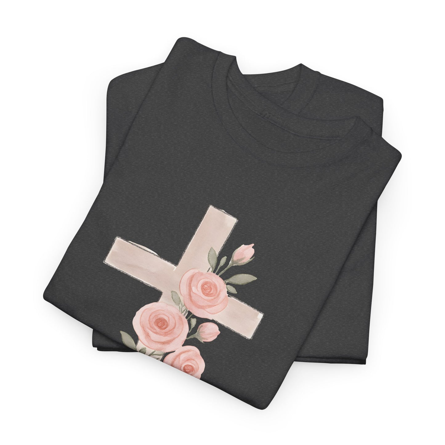 Floral Cross Tee, Christian T-Shirt