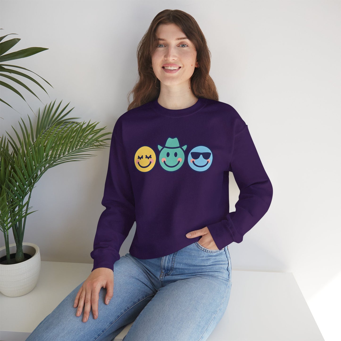 Cheerful Smiley Face Sweatshirt
