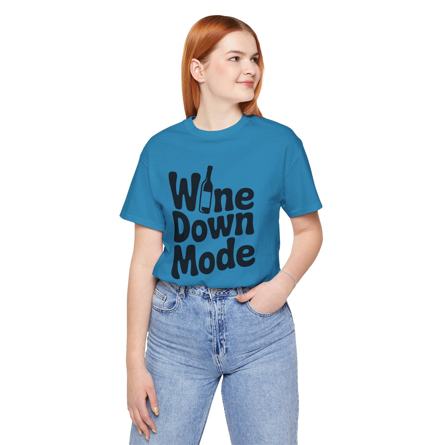 Wine Down Mode Unisex Tee for Wine Lovers