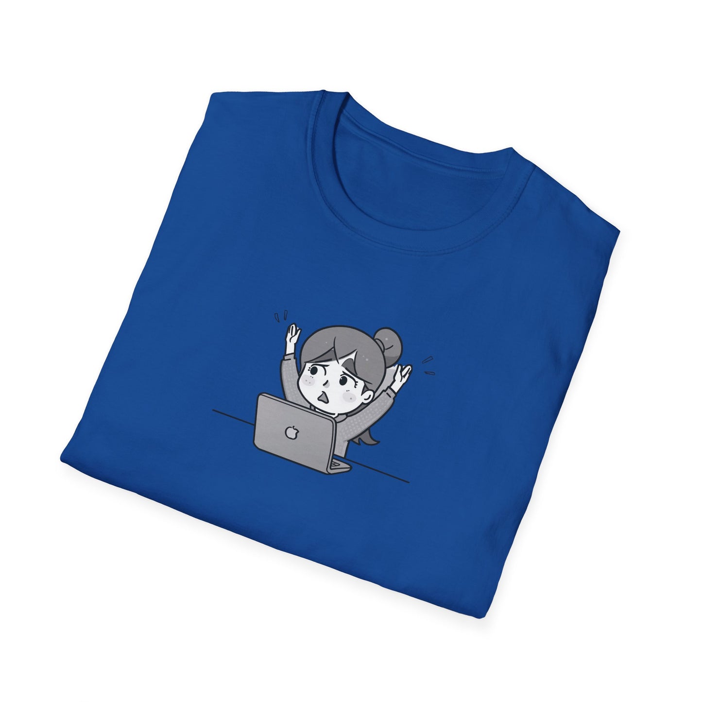 Cheerful Laptop Enthusiast T-Shirt