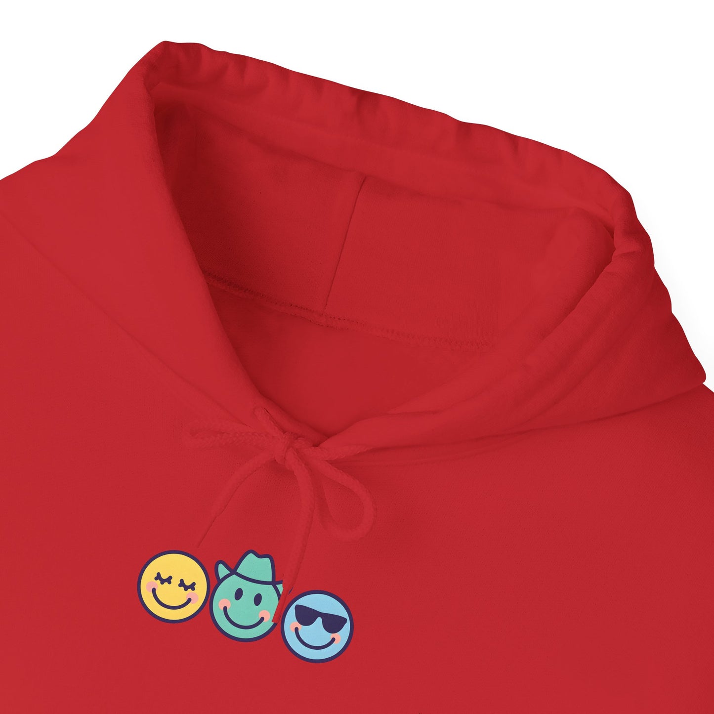 Chill Vibes Hoodie: Unisex Heavy Blend Sweatshirt with Fun Emoji Design