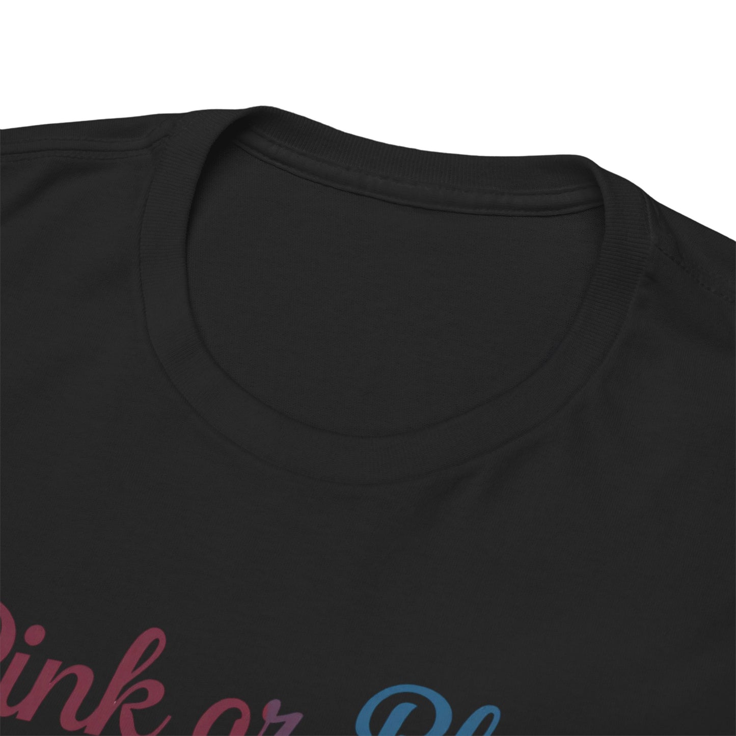 Unisex Heavy Cotton Tee - "Pink or Blue, We Love You" Gender Reveal Gift