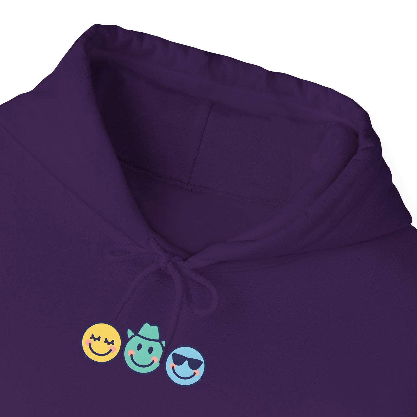 Chill Vibes Hoodie: Unisex Heavy Blend Sweatshirt with Fun Emoji Design