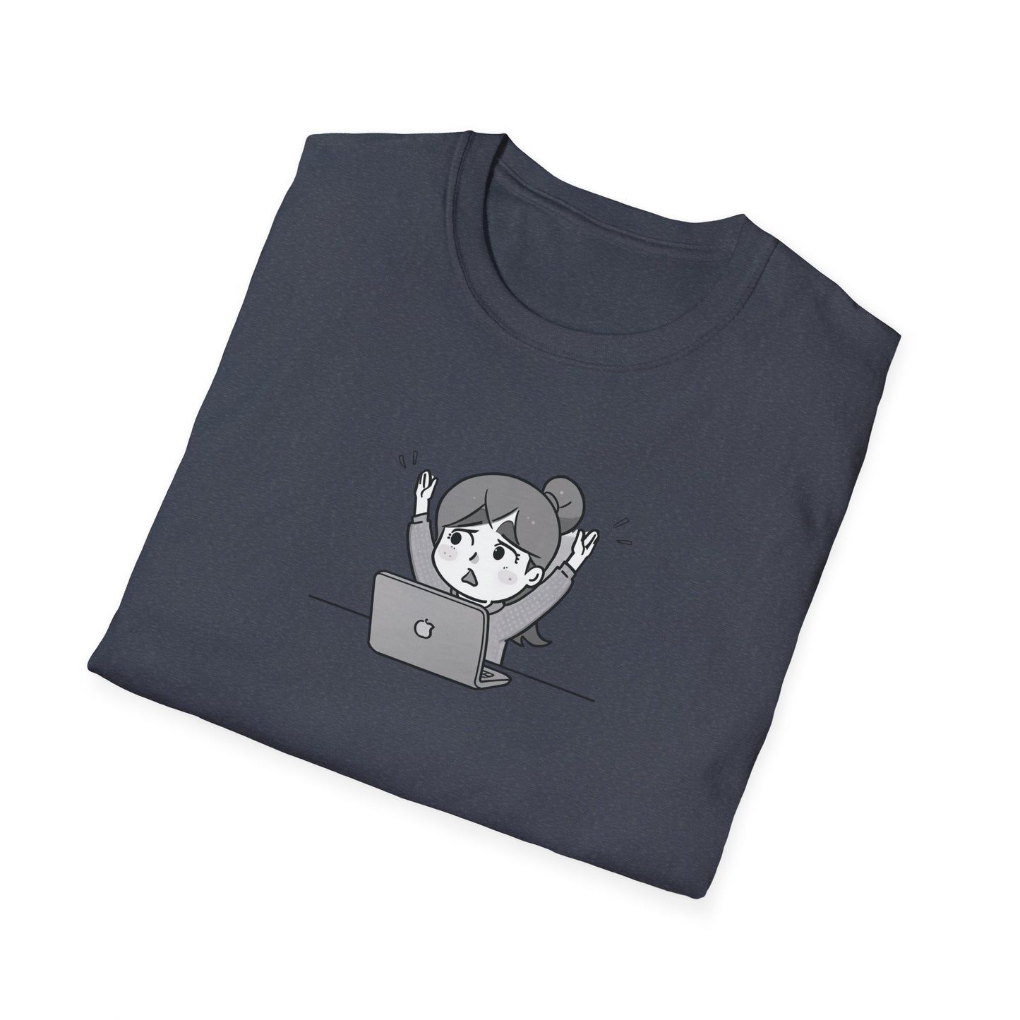 Cheerful Laptop Enthusiast T-Shirt