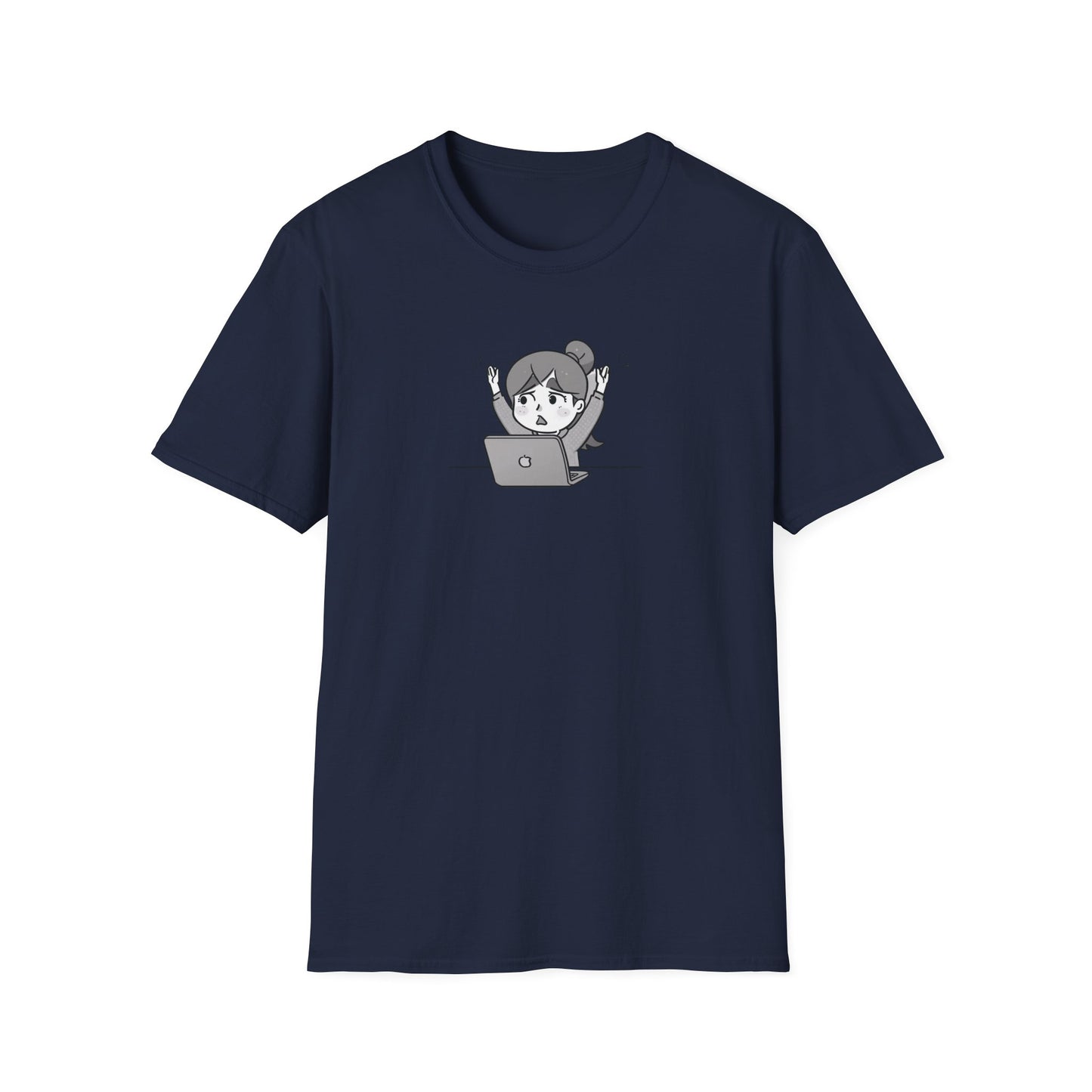 Cheerful Laptop Enthusiast T-Shirt