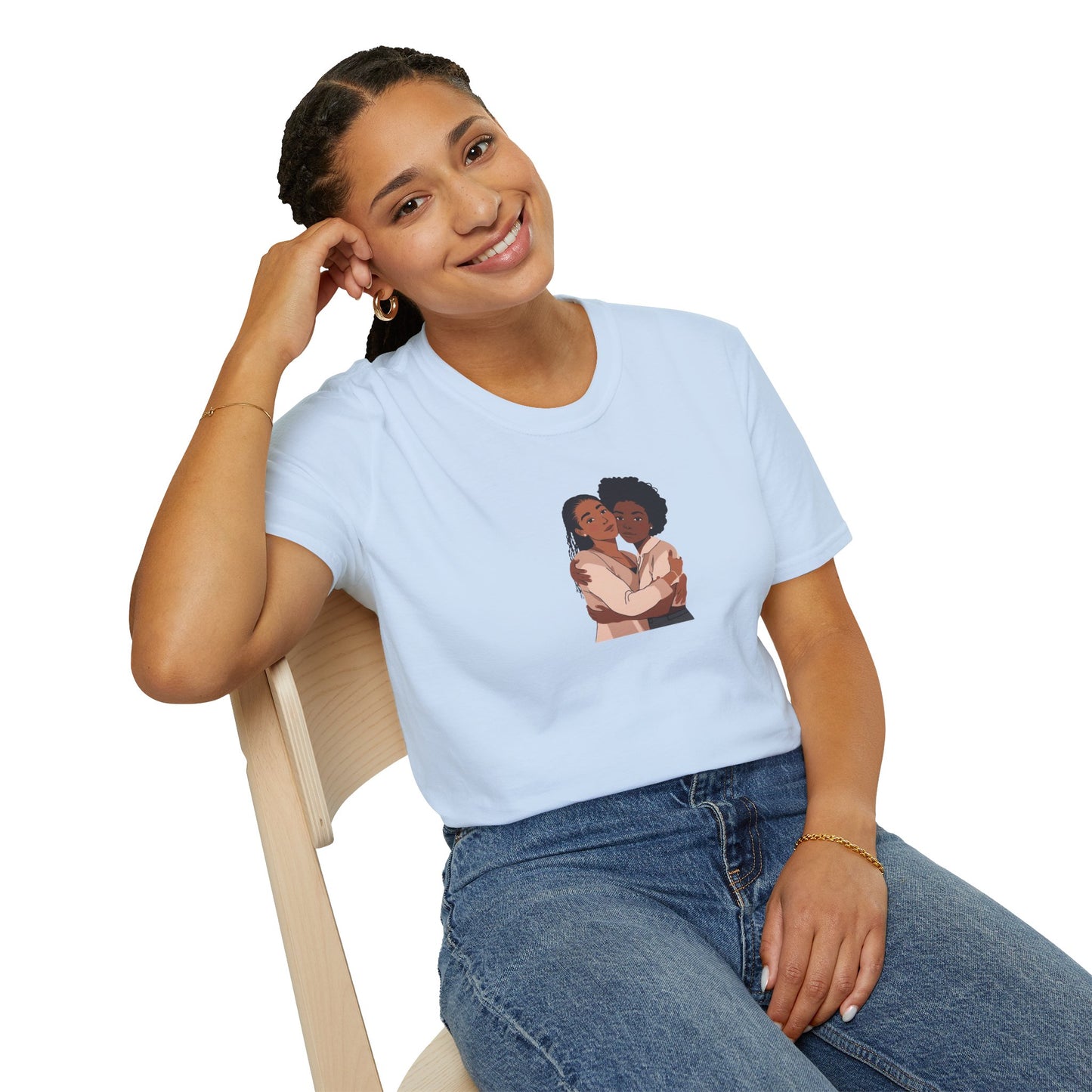 Embrace Love Friendship Tees, Black Sisterhood T-shirt