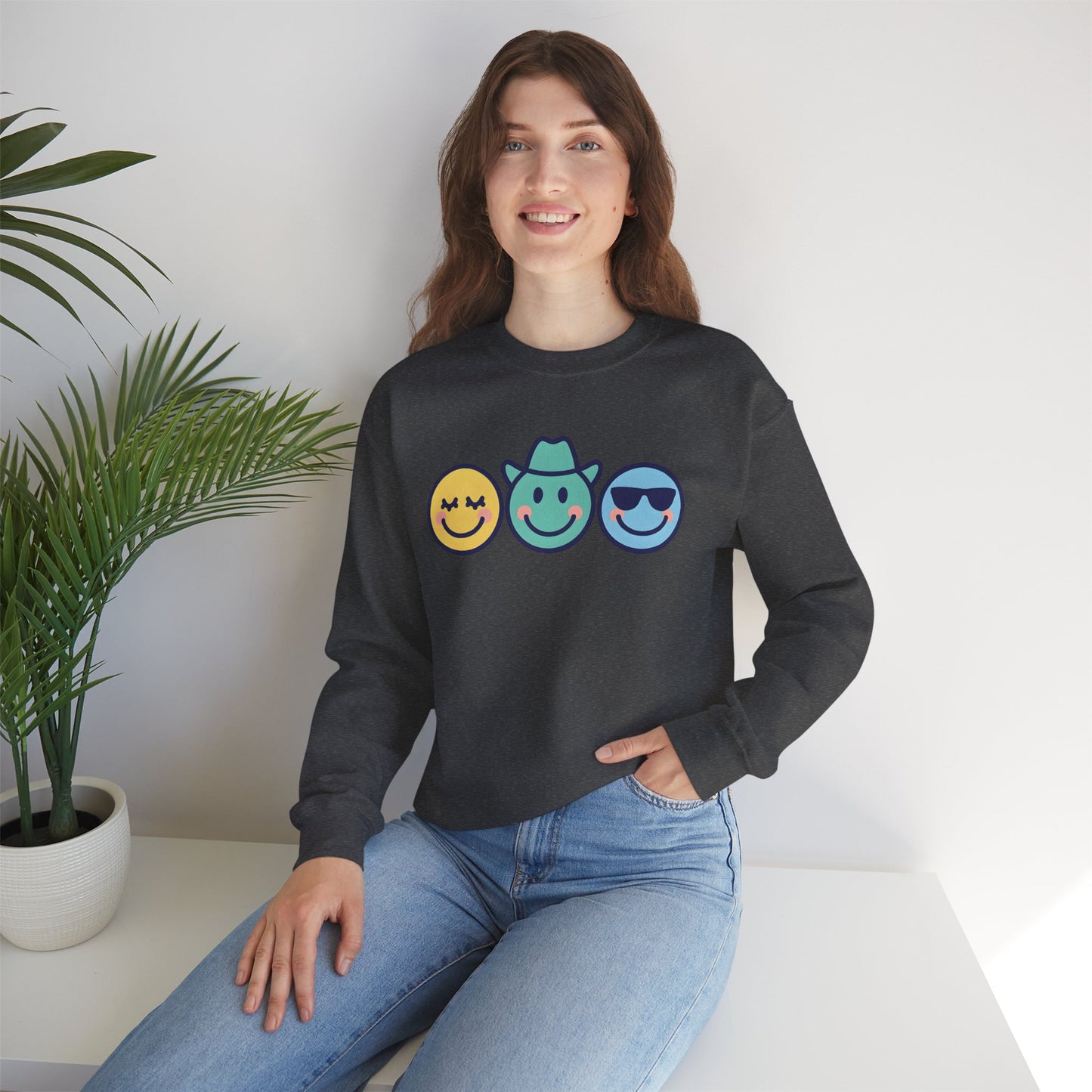 Cheerful Smiley Face Sweatshirt