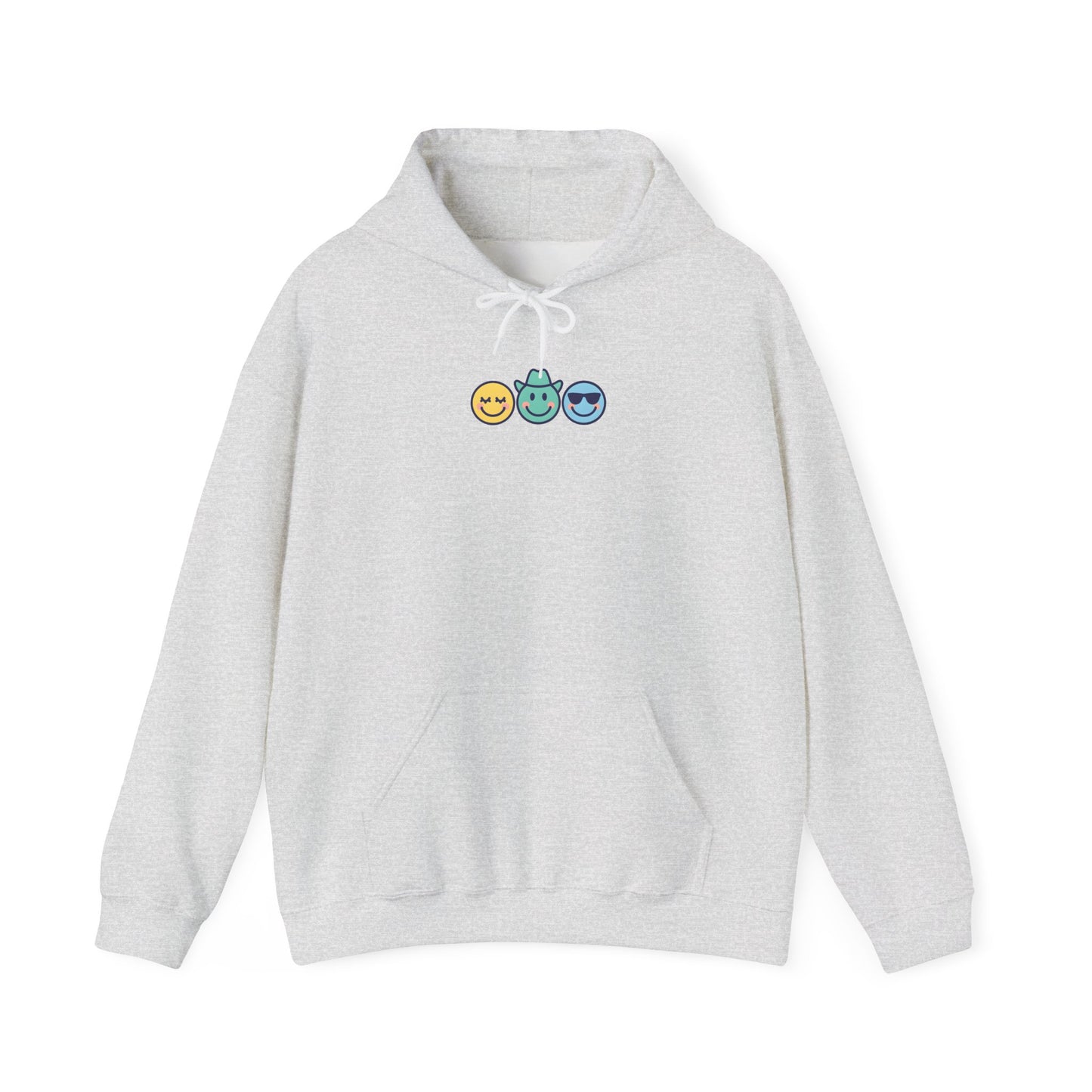 Chill Vibes Hoodie: Unisex Heavy Blend Sweatshirt with Fun Emoji Design
