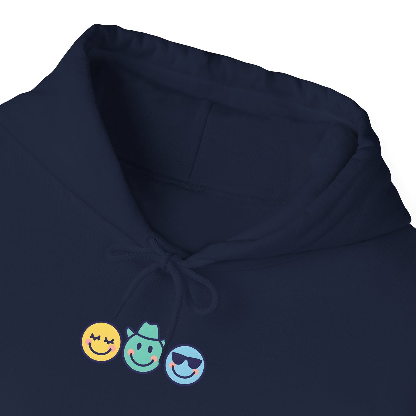 Chill Vibes Hoodie: Unisex Heavy Blend Sweatshirt with Fun Emoji Design