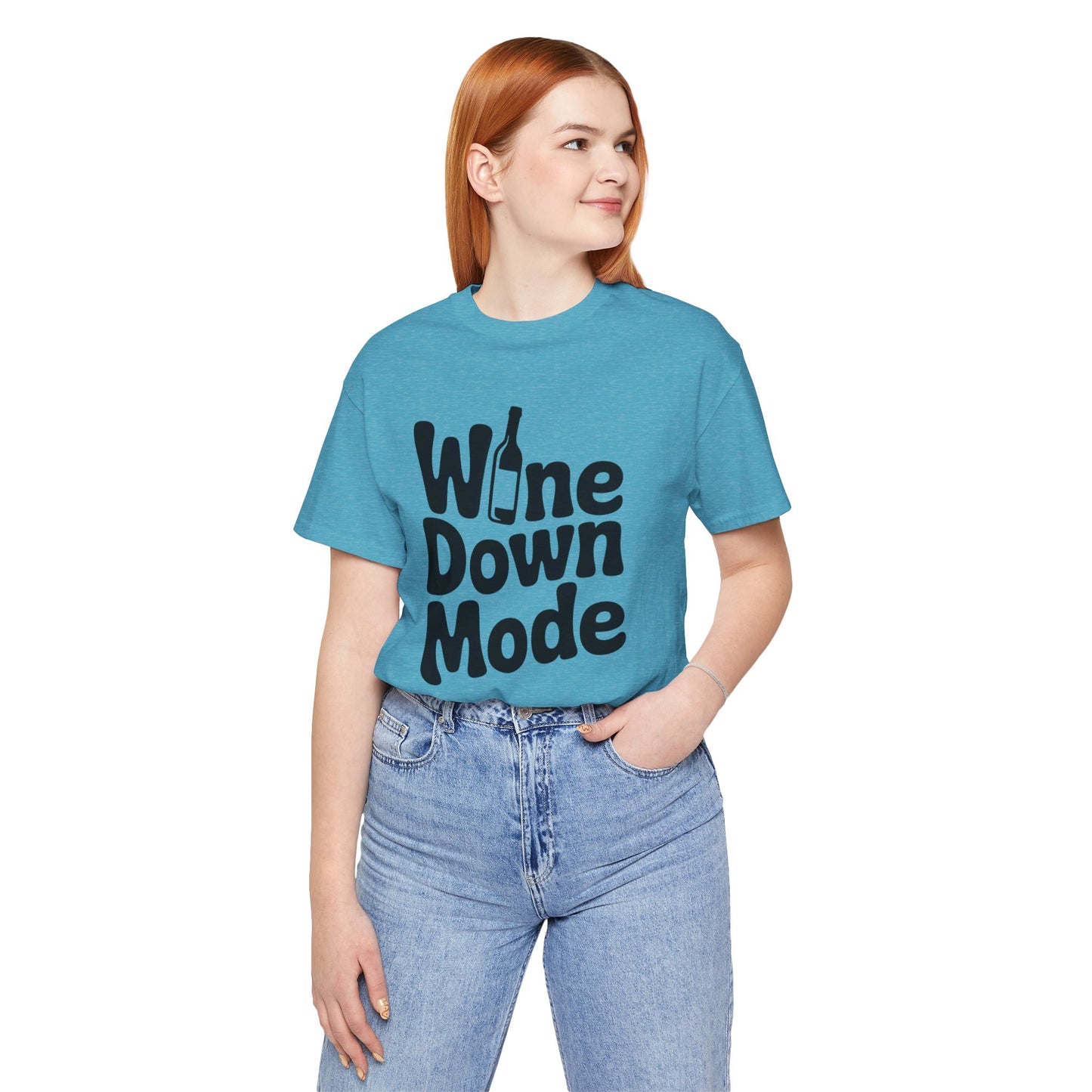 Wine Down Mode Unisex Tee for Wine Lovers