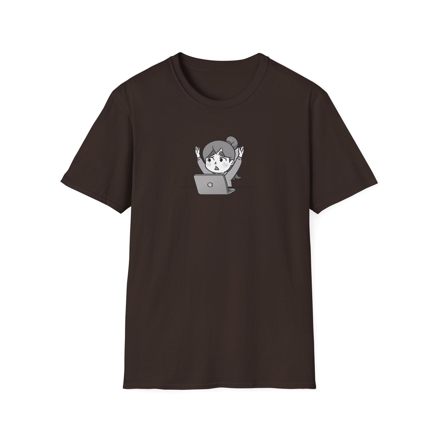 Cheerful Laptop Enthusiast T-Shirt