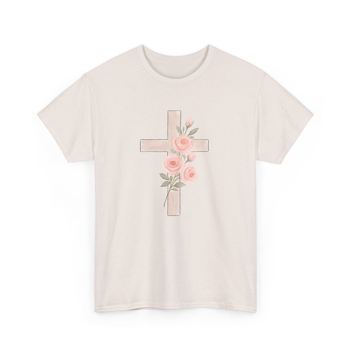 Floral Cross Tee, Christian T-Shirt