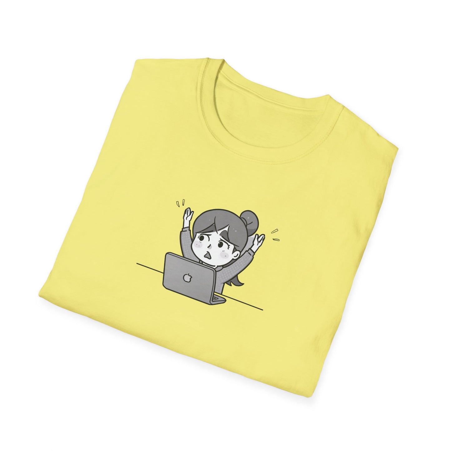 Cheerful Laptop Enthusiast T-Shirt