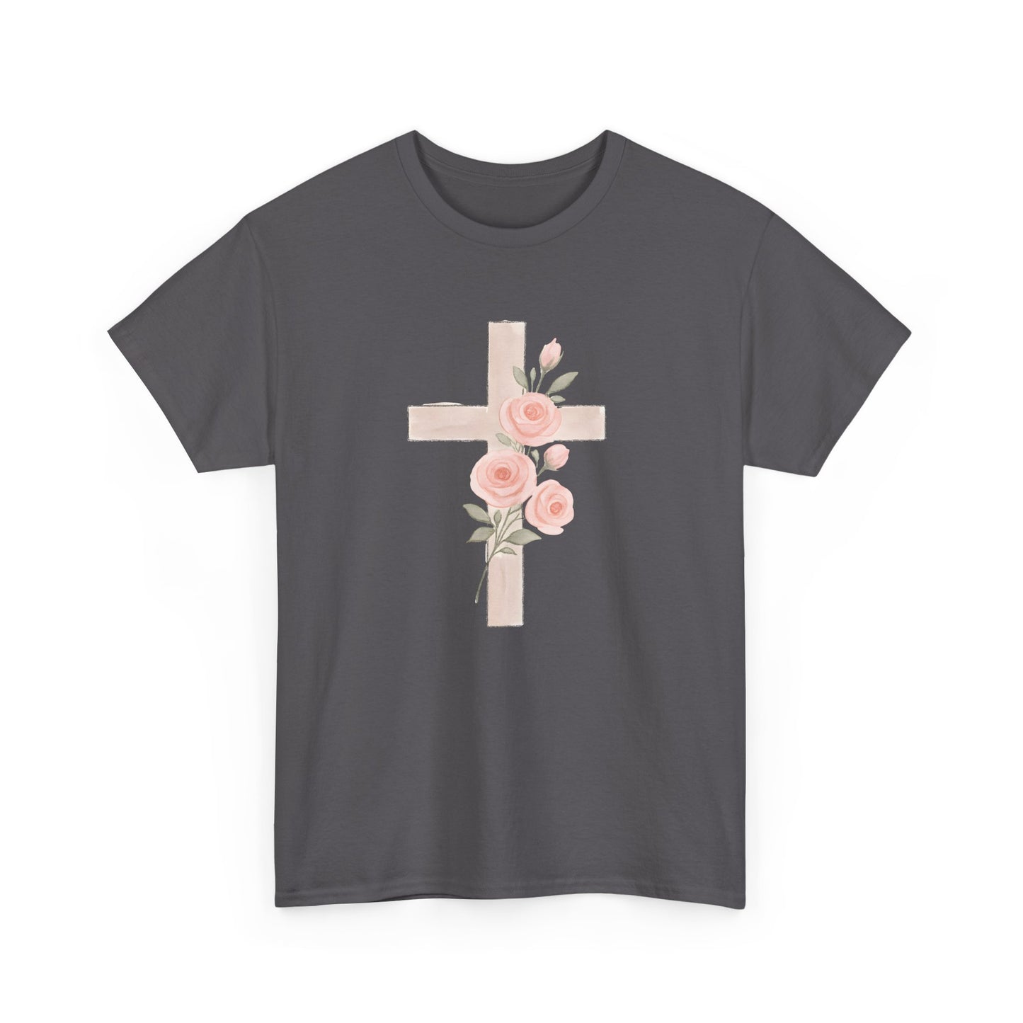 Floral Cross Tee, Christian T-Shirt