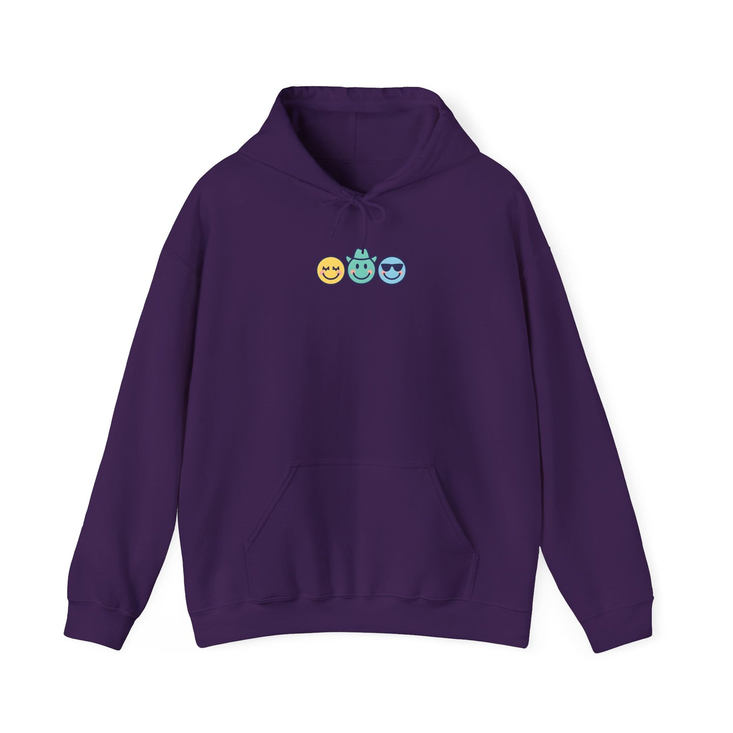 Chill Vibes Hoodie: Unisex Heavy Blend Sweatshirt with Fun Emoji Design