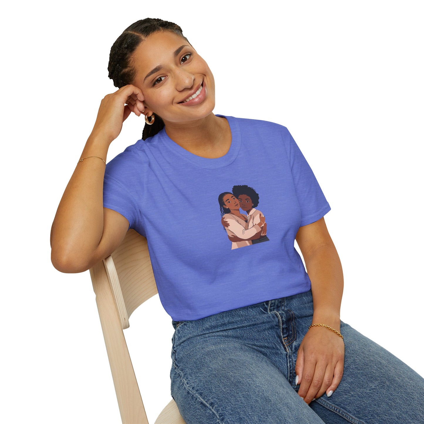 Embrace Love Friendship Tees, Black Sisterhood T-shirt