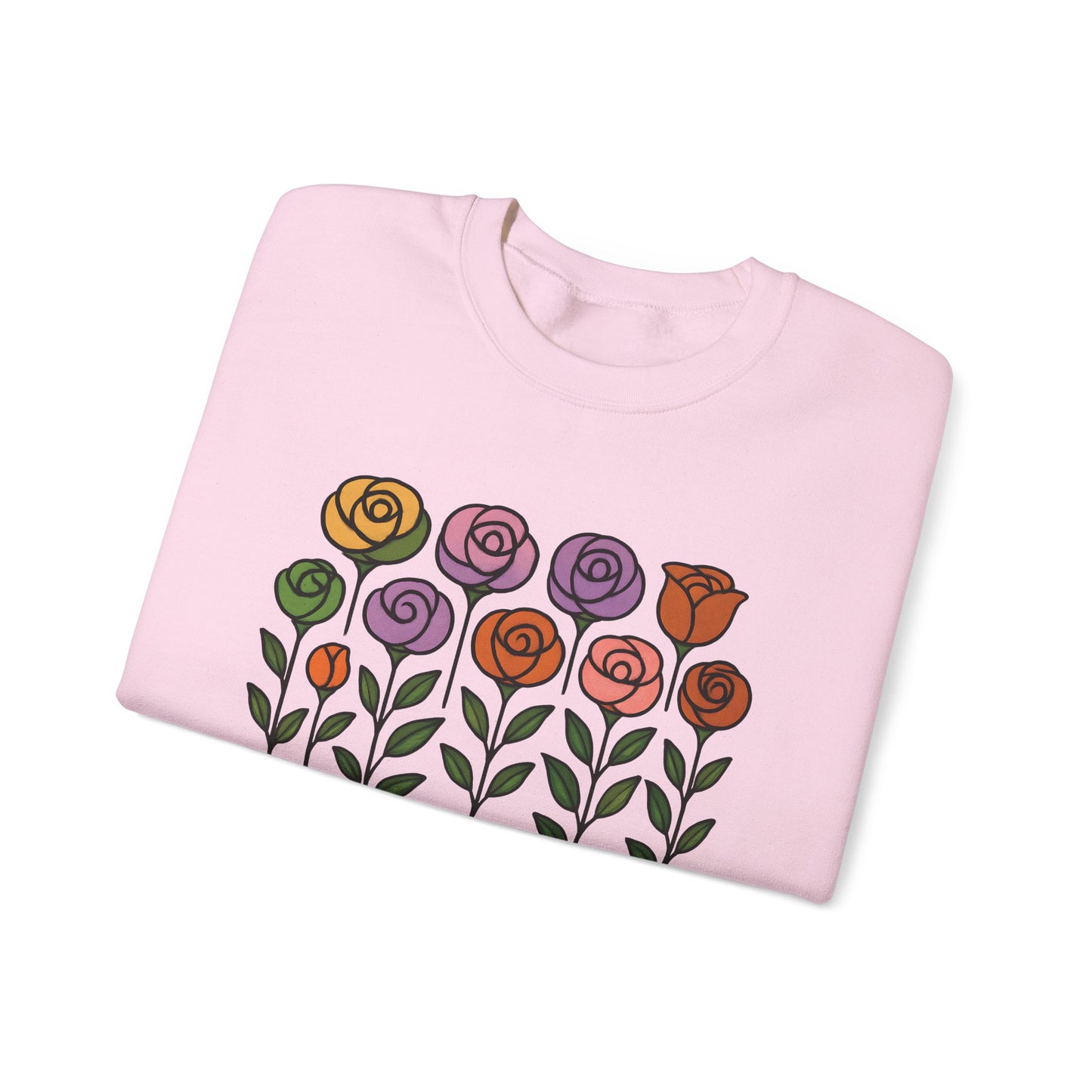 Floral Design Crewneck Sweatshirt