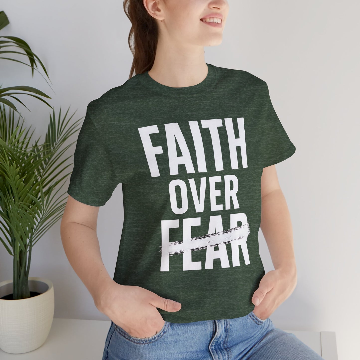 Faith Over Fear Inspirational Tee
