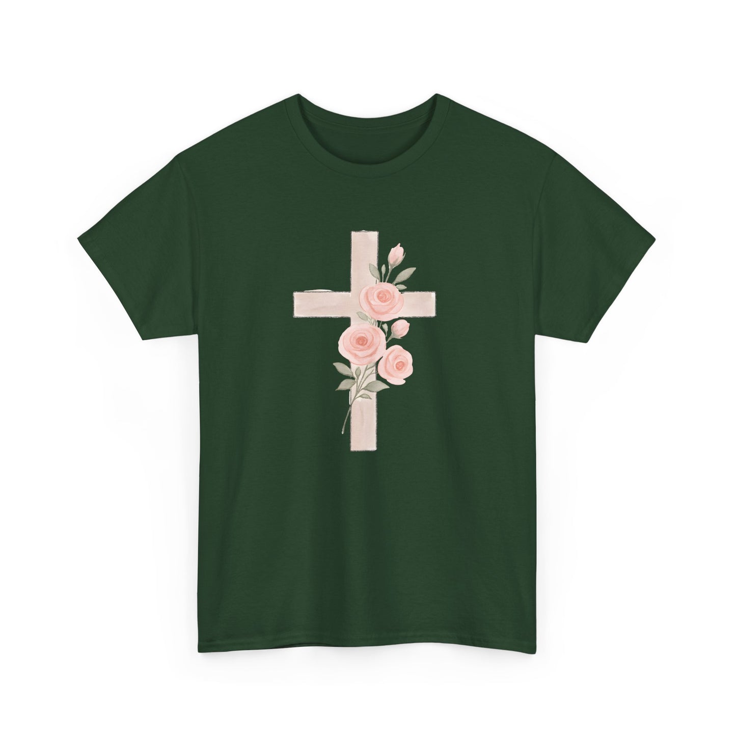 Floral Cross Tee, Christian T-Shirt