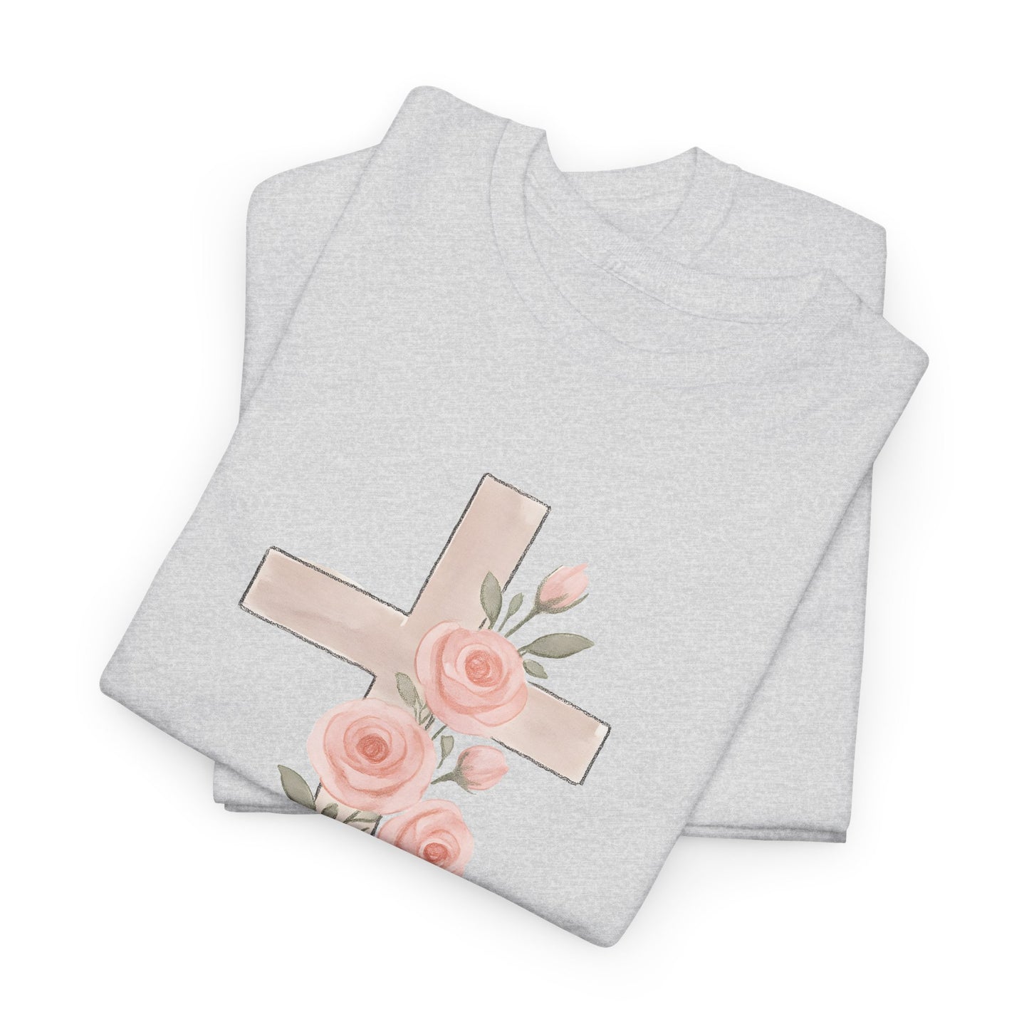 Floral Cross Tee, Christian T-Shirt