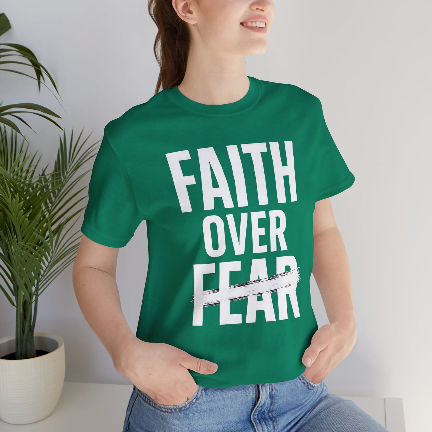 Faith Over Fear Inspirational Tee