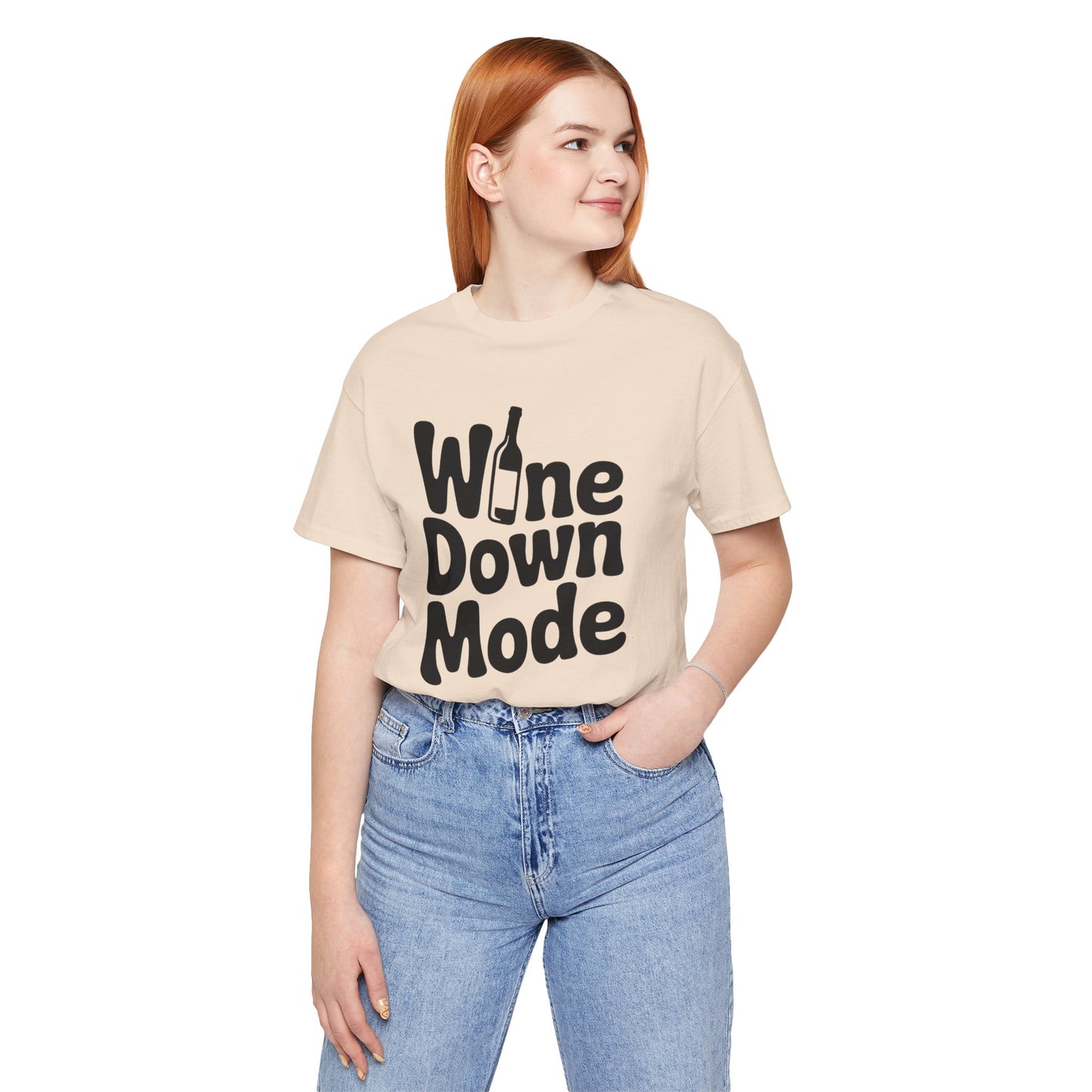 Wine Down Mode Unisex Tee for Wine Lovers