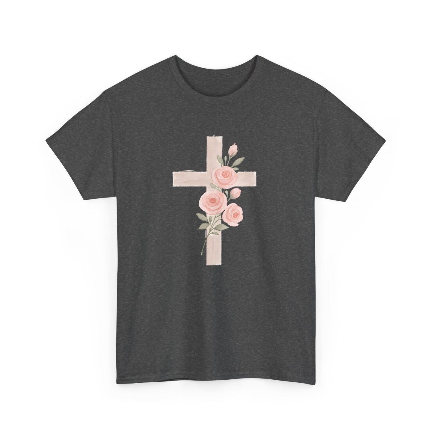 Floral Cross Tee, Christian T-Shirt