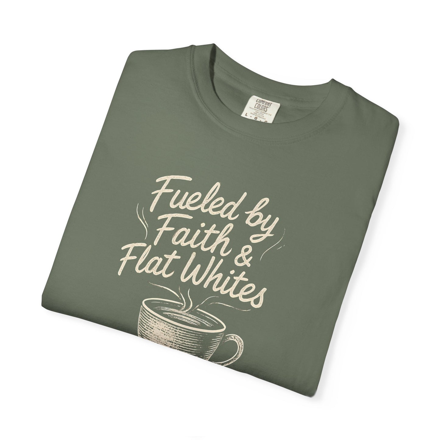 Coffee Lovers Unisex T-Shirt - Fueled by Faith & Flat Whites
