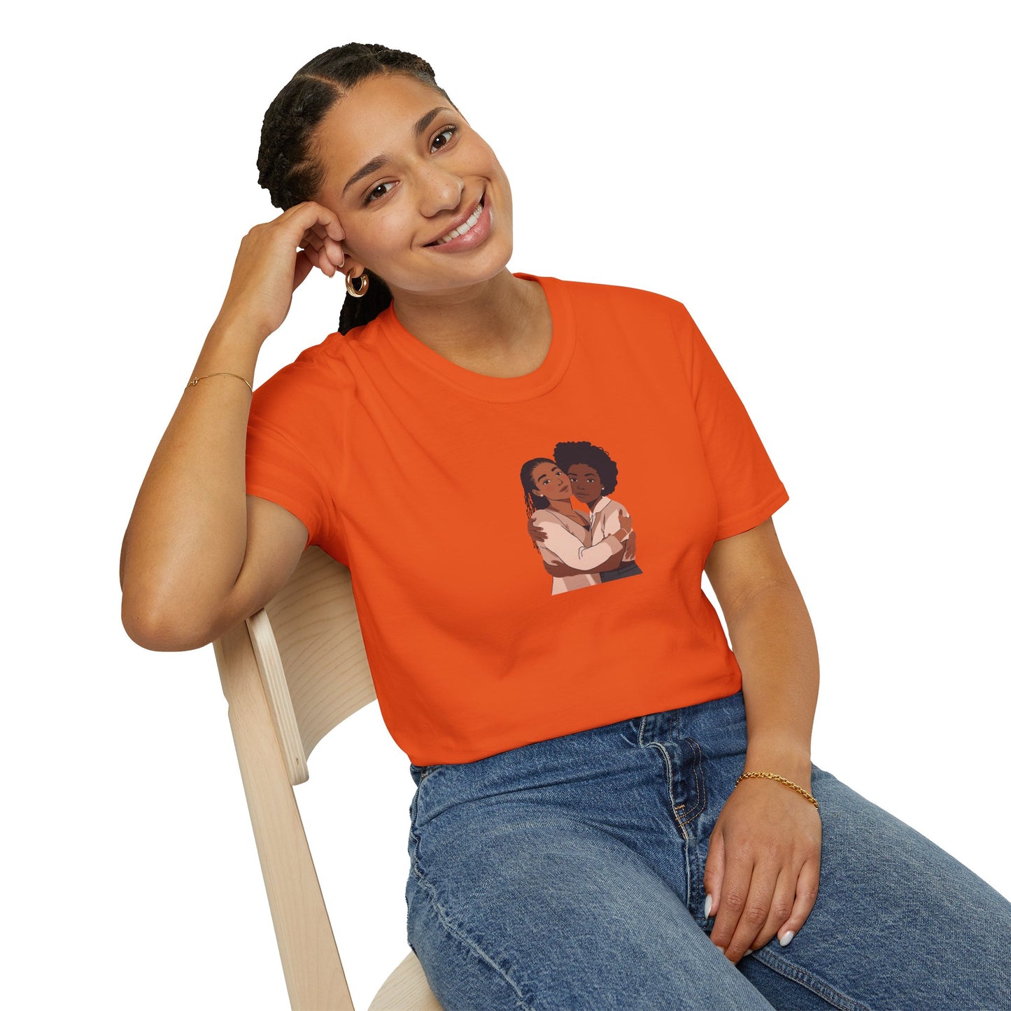 Embrace Love Friendship Tees, Black Sisterhood T-shirt