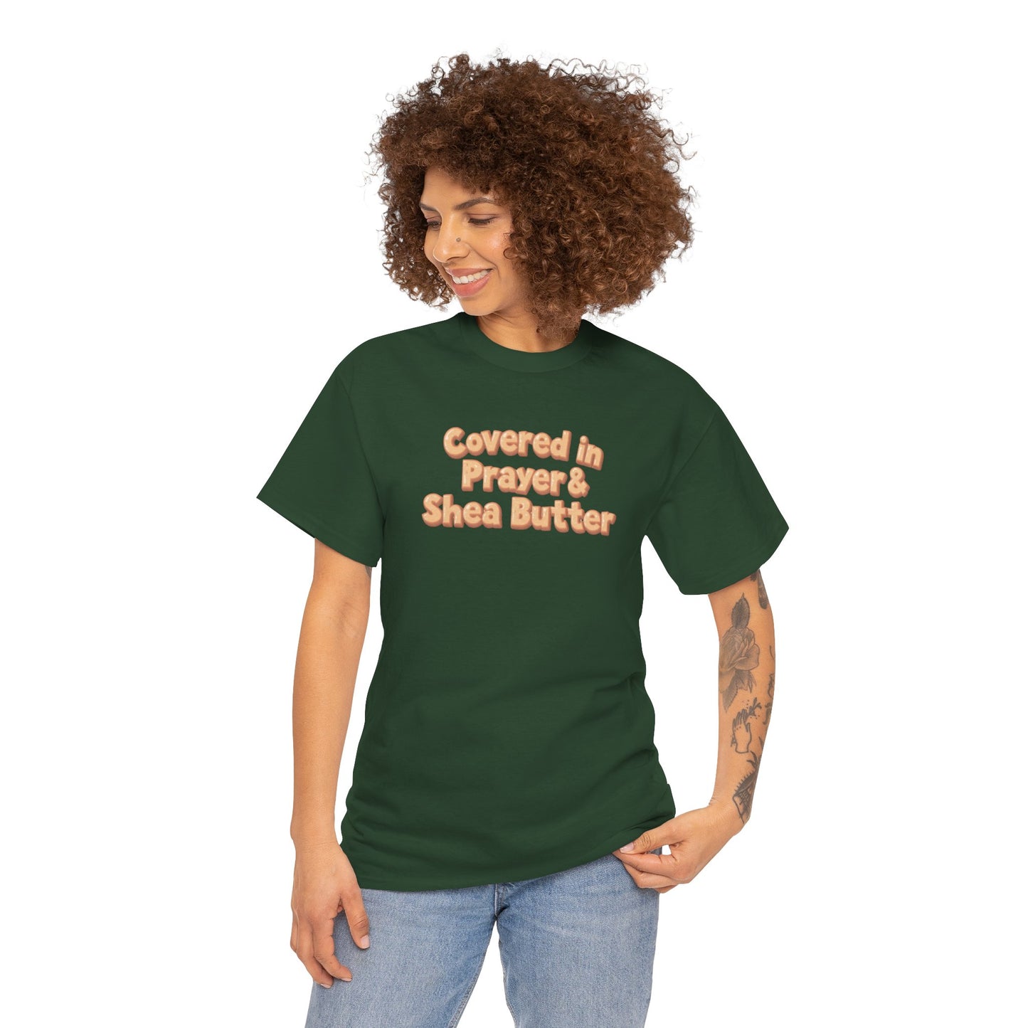 Covered in Prayer & Shea Butter Tee