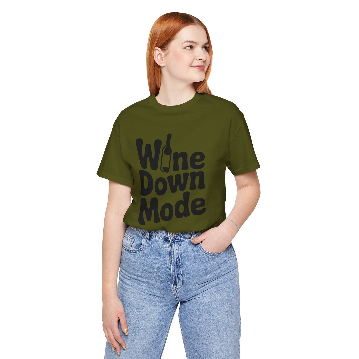 Wine Down Mode Unisex Tee for Wine Lovers