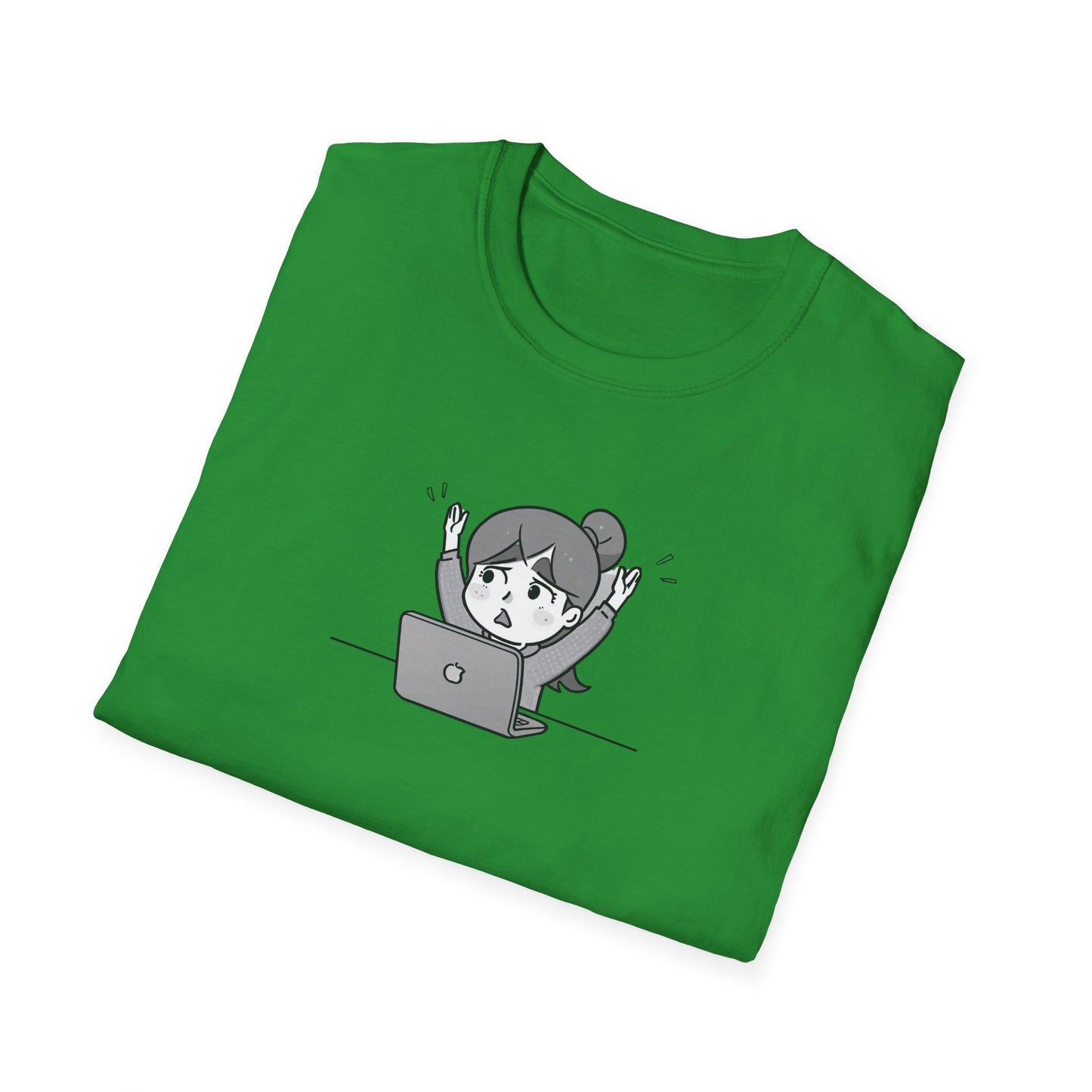 Cheerful Laptop Enthusiast T-Shirt