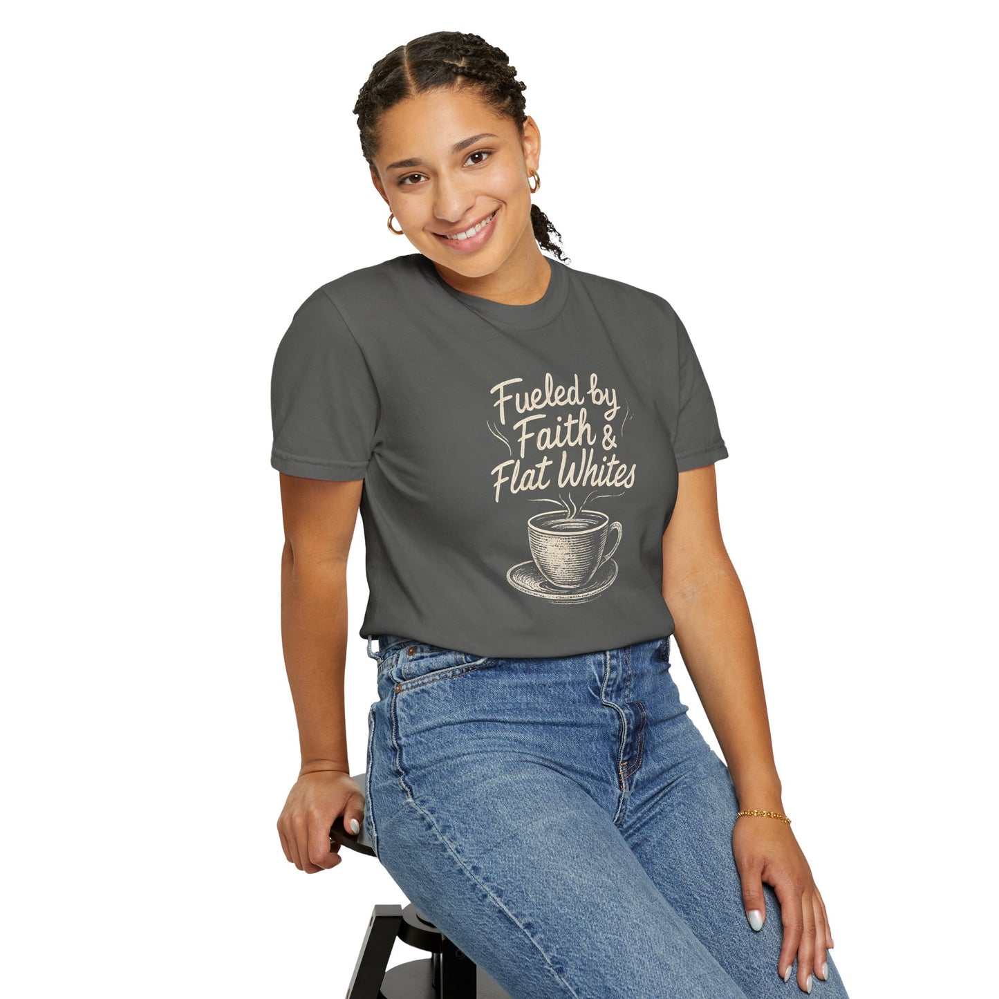 Coffee Lovers Unisex T-Shirt - Fueled by Faith & Flat Whites