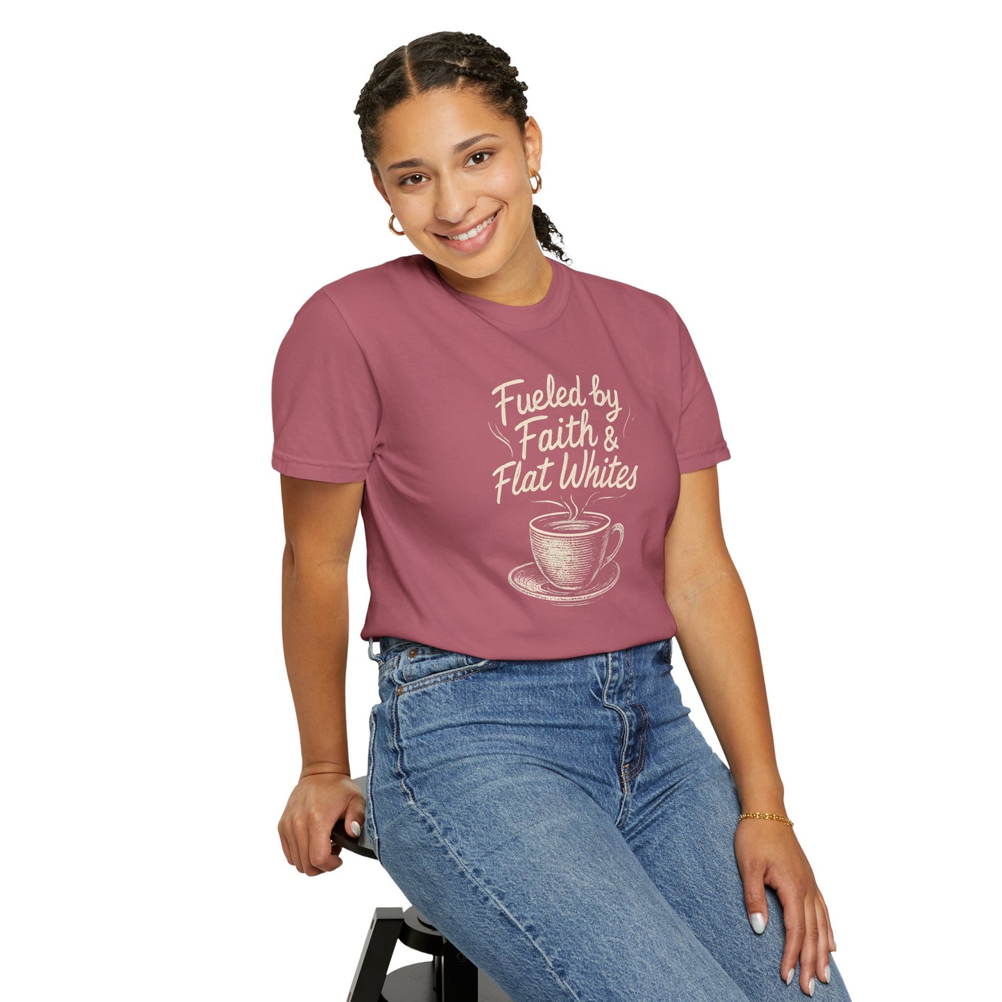 Coffee Lovers Unisex T-Shirt - Fueled by Faith & Flat Whites