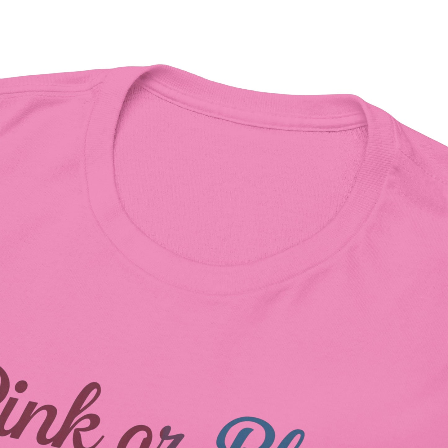 Unisex Heavy Cotton Tee - "Pink or Blue, We Love You" Gender Reveal Gift