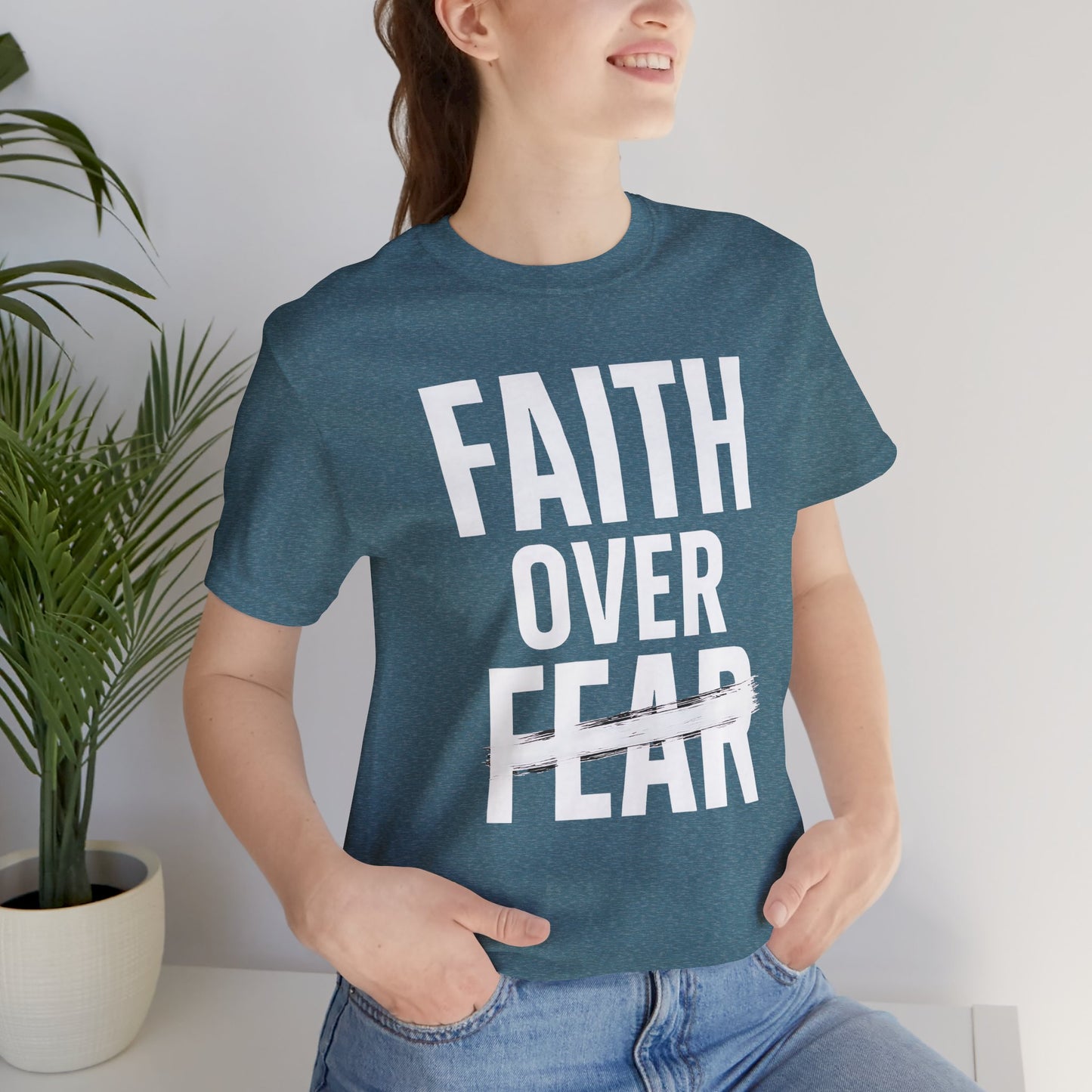 Faith Over Fear Inspirational Tee