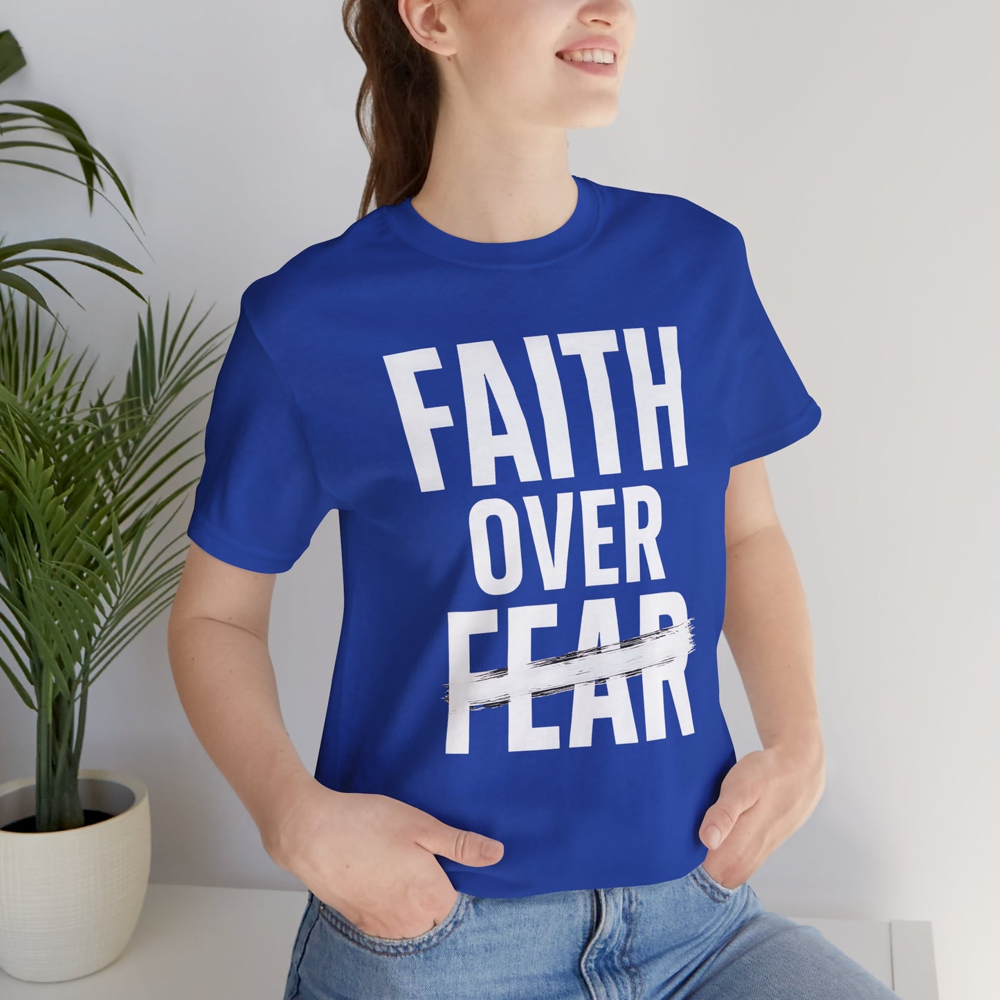 Faith Over Fear Inspirational Tee