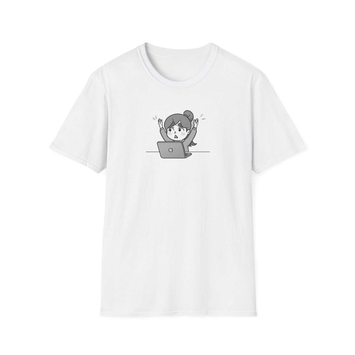 Cheerful Laptop Enthusiast T-Shirt