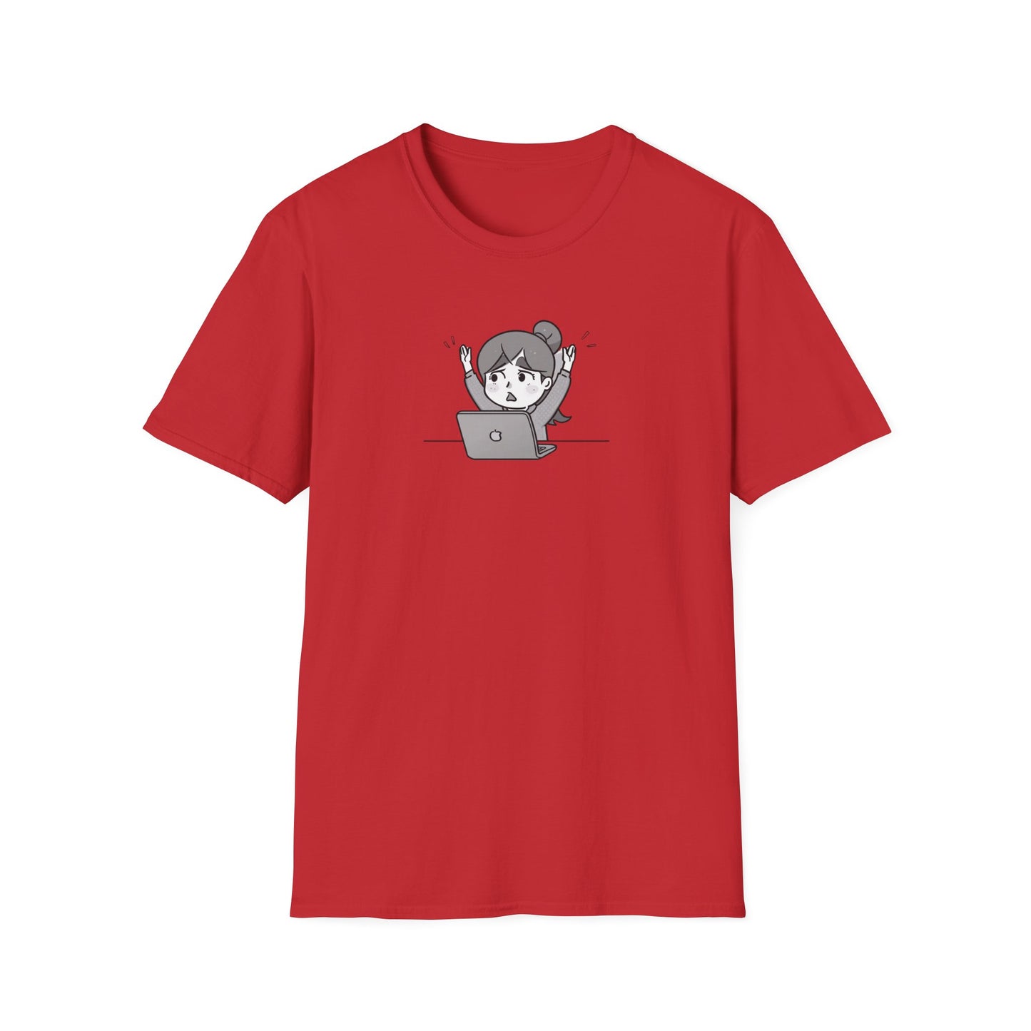 Cheerful Laptop Enthusiast T-Shirt