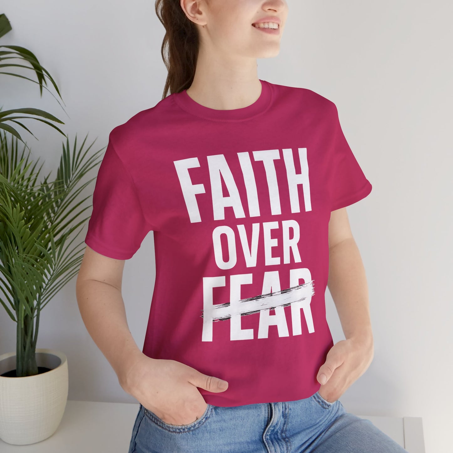 Faith Over Fear Inspirational Tee