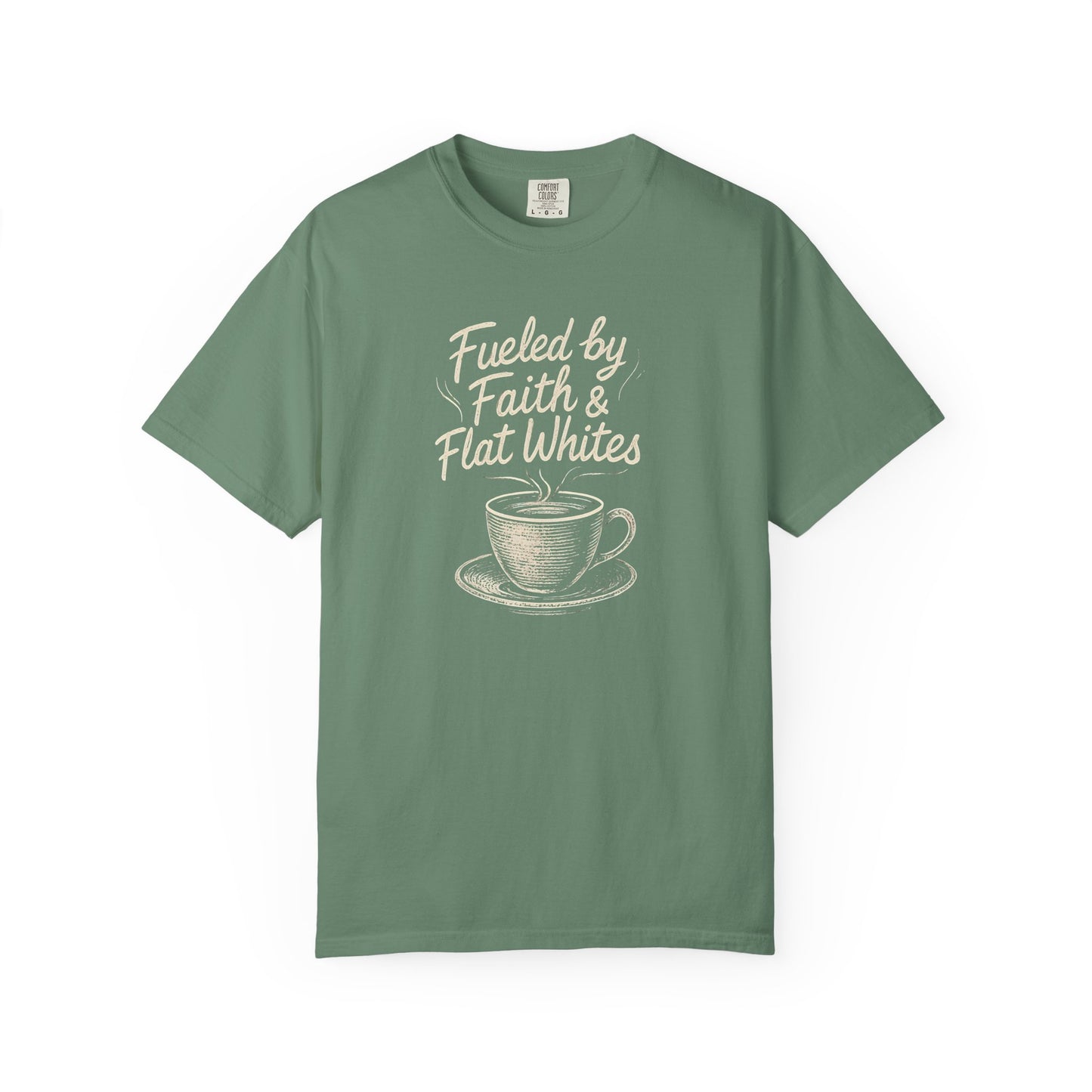Coffee Lovers Unisex T-Shirt - Fueled by Faith & Flat Whites