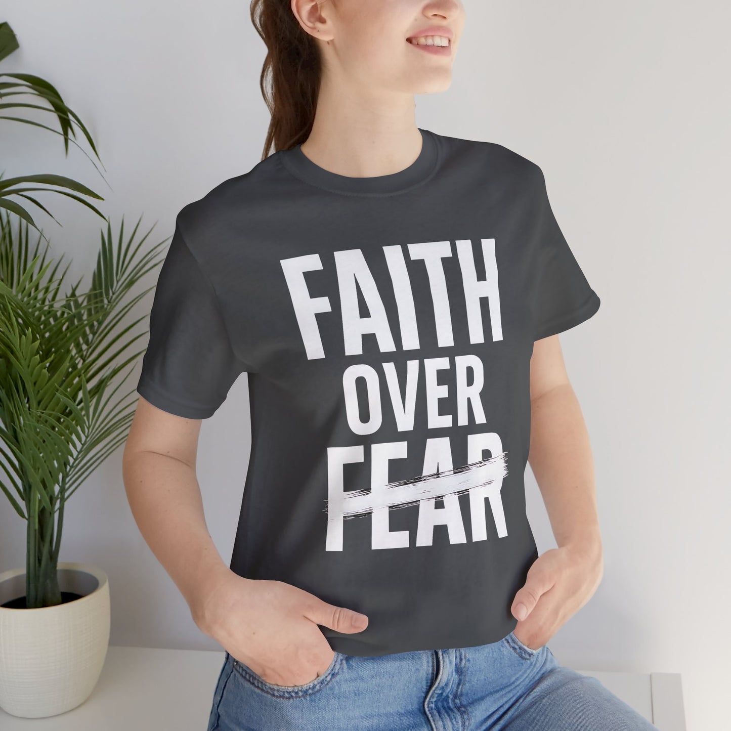 Faith Over Fear Inspirational Tee