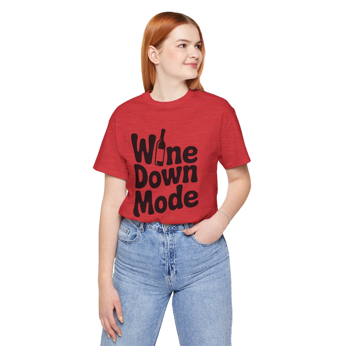Wine Down Mode Unisex Tee for Wine Lovers