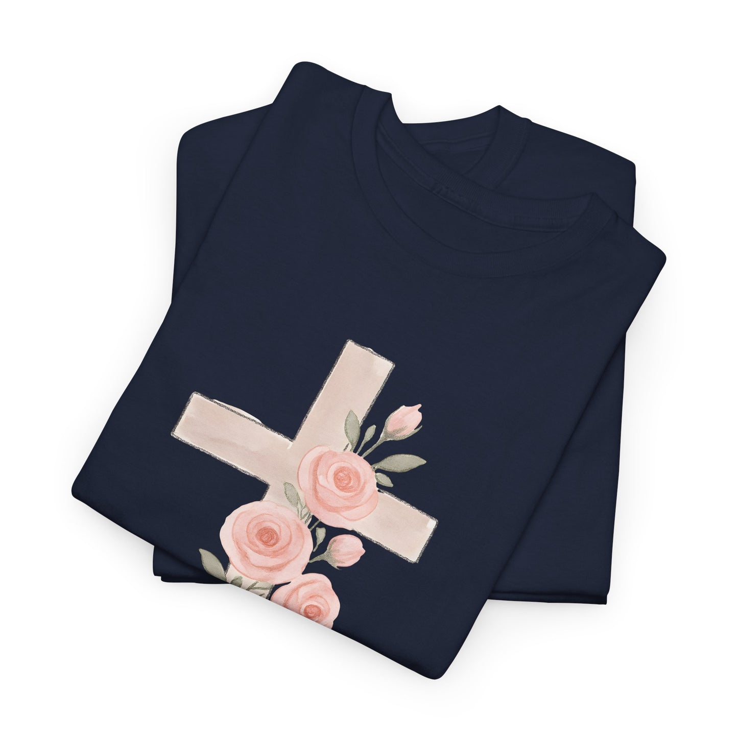 Floral Cross Tee, Christian T-Shirt