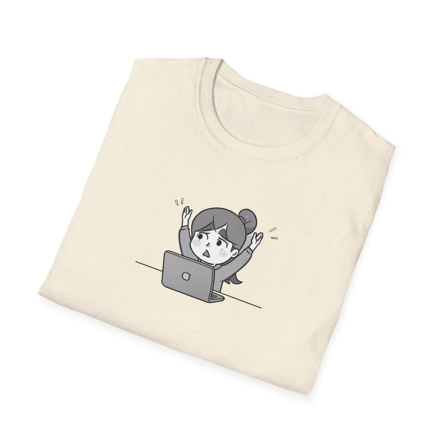 Cheerful Laptop Enthusiast T-Shirt