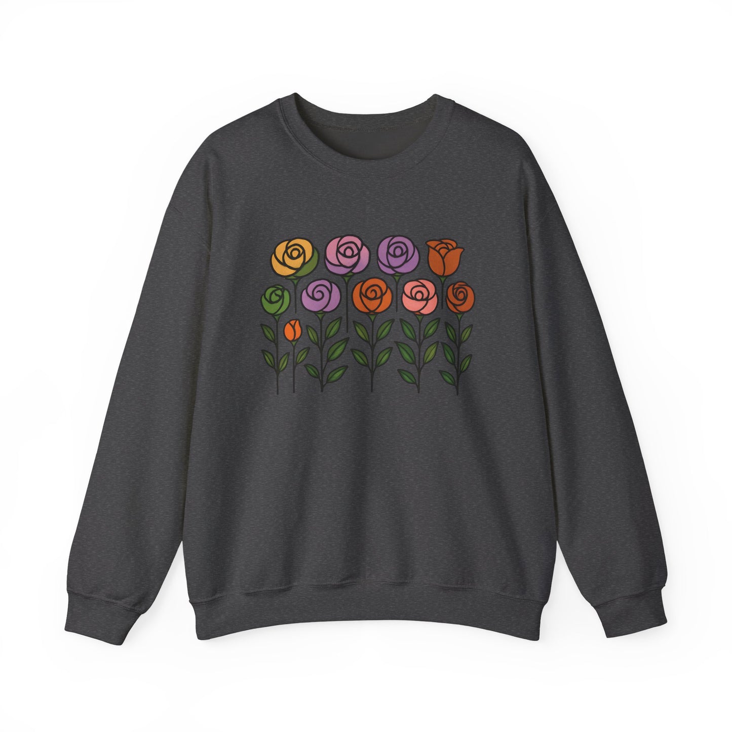 Floral Design Crewneck Sweatshirt