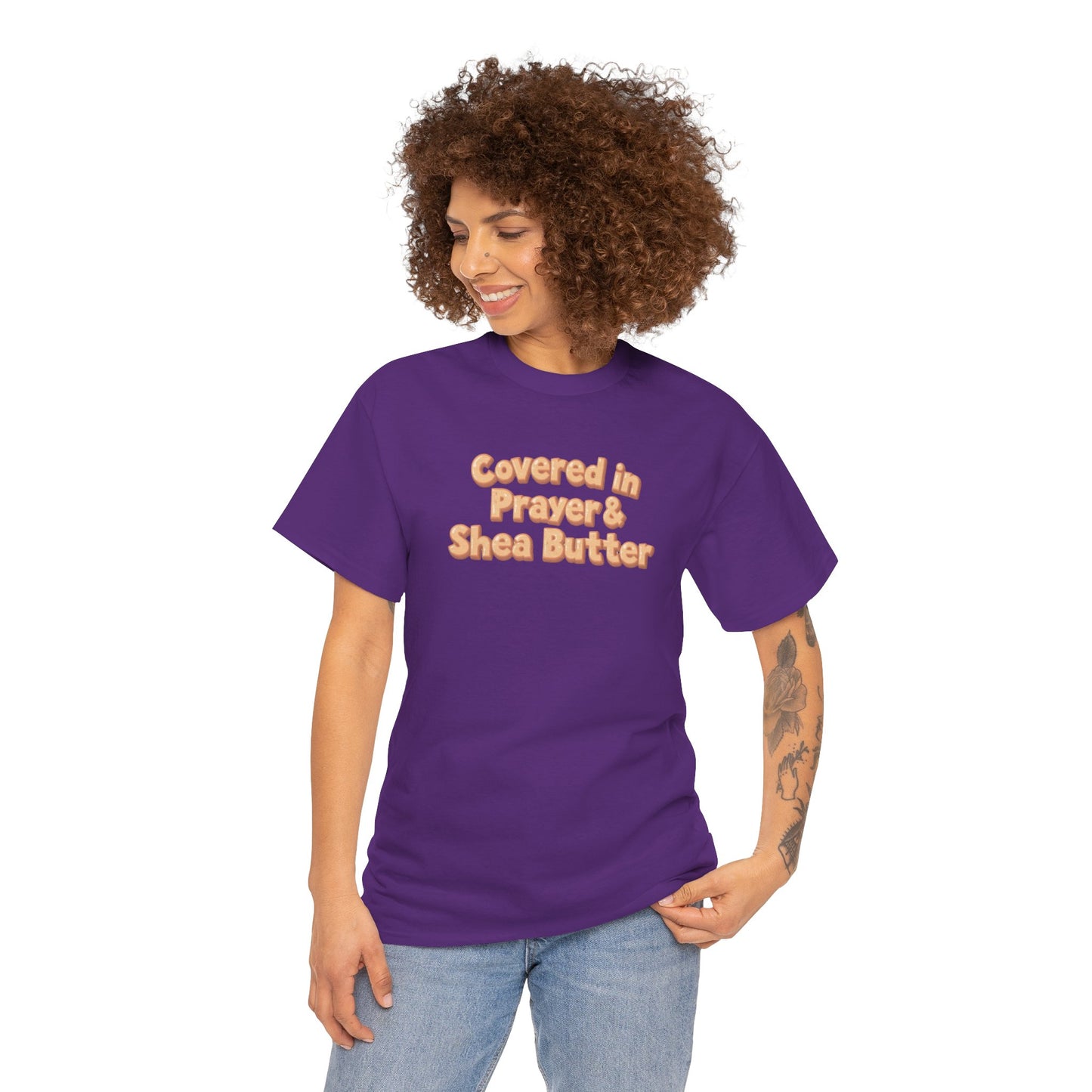 Covered in Prayer & Shea Butter Tee