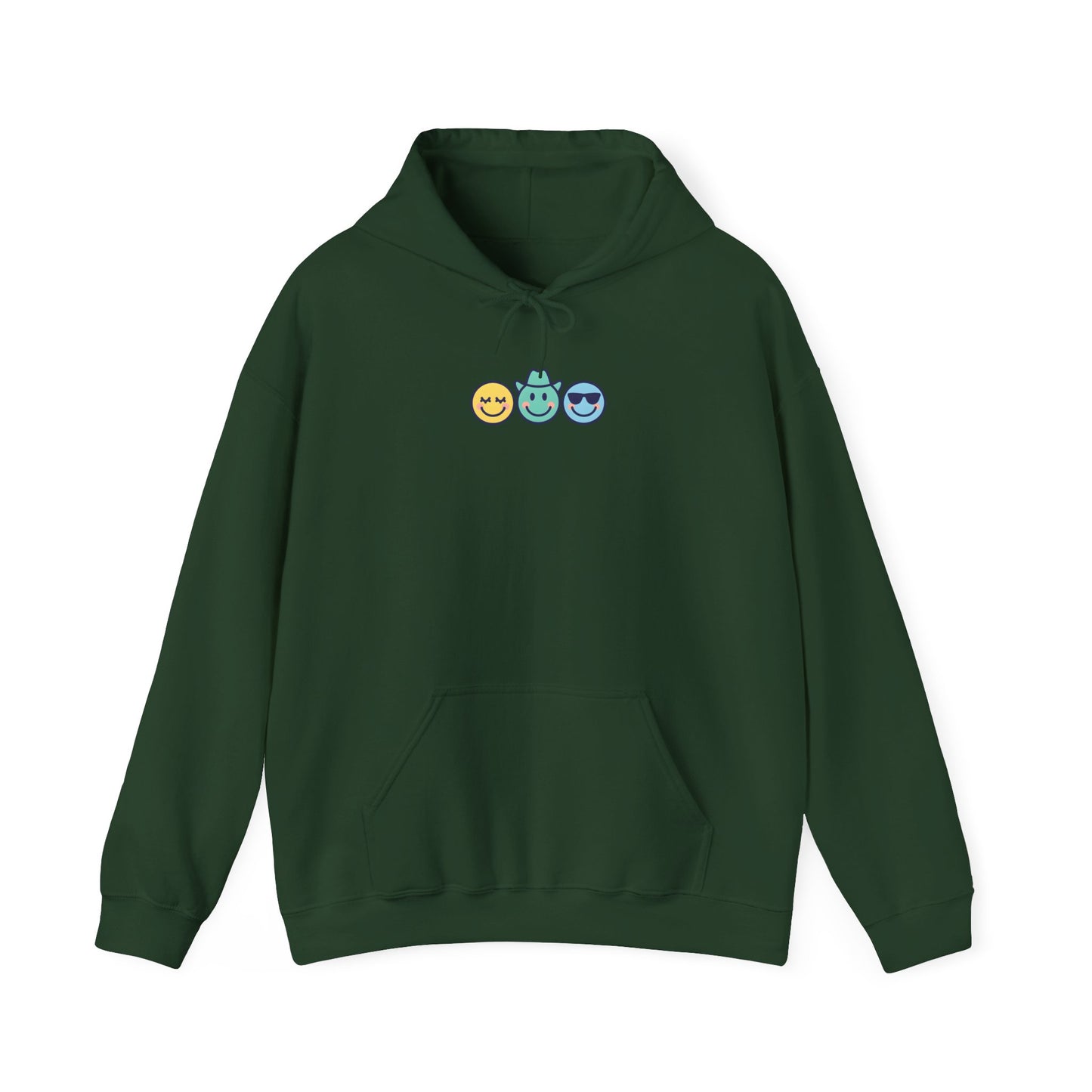 Chill Vibes Hoodie: Unisex Heavy Blend Sweatshirt with Fun Emoji Design