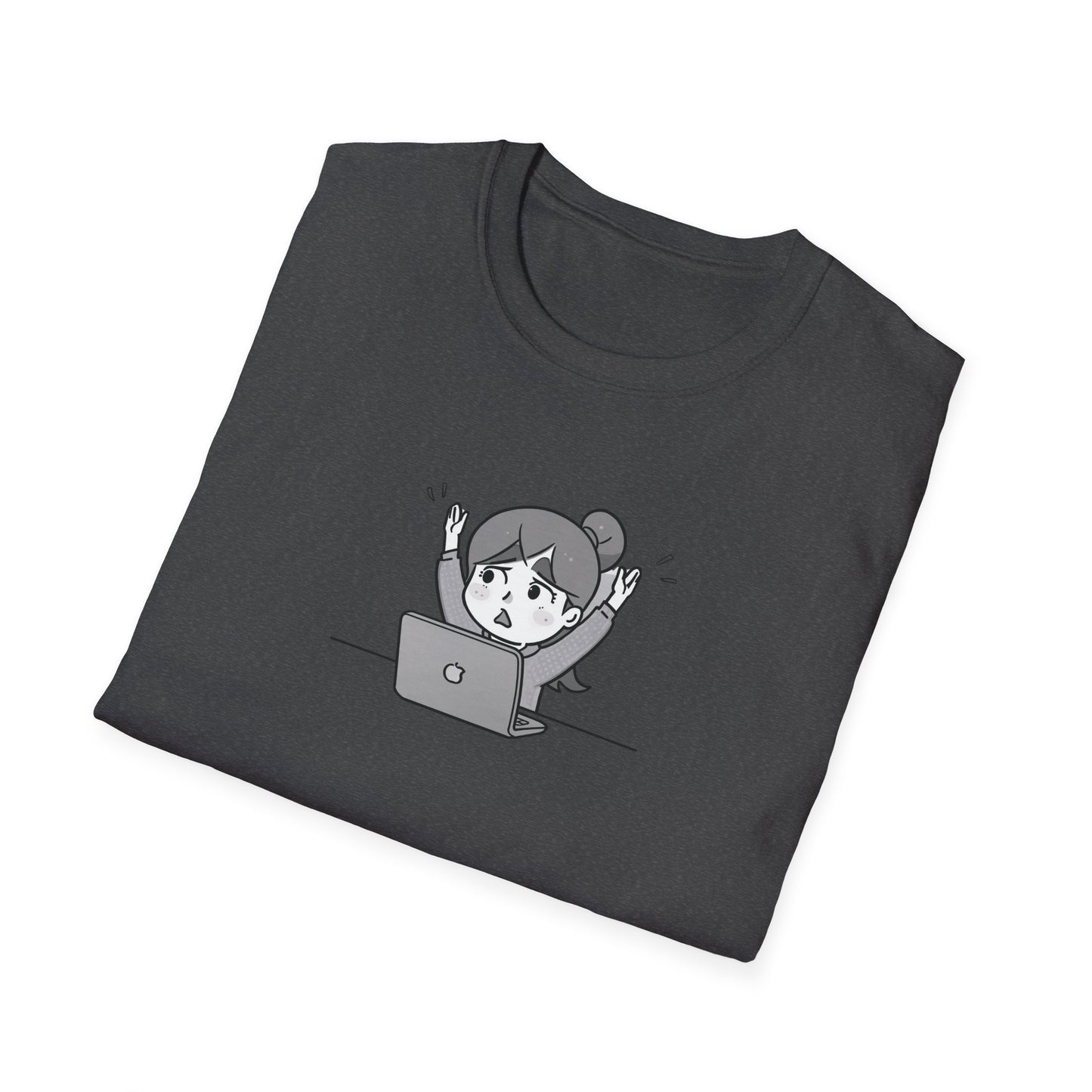 Cheerful Laptop Enthusiast T-Shirt