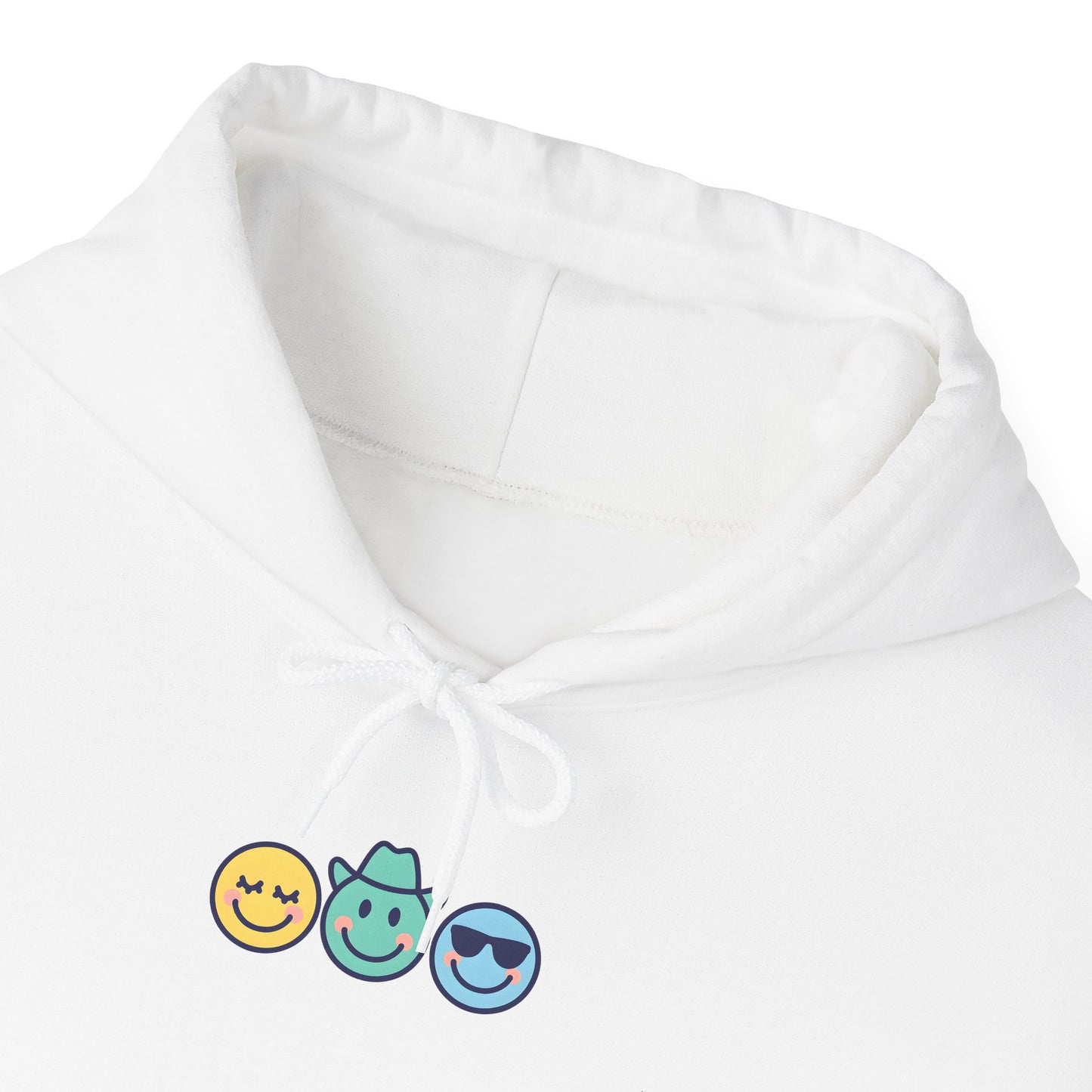 Chill Vibes Hoodie: Unisex Heavy Blend Sweatshirt with Fun Emoji Design